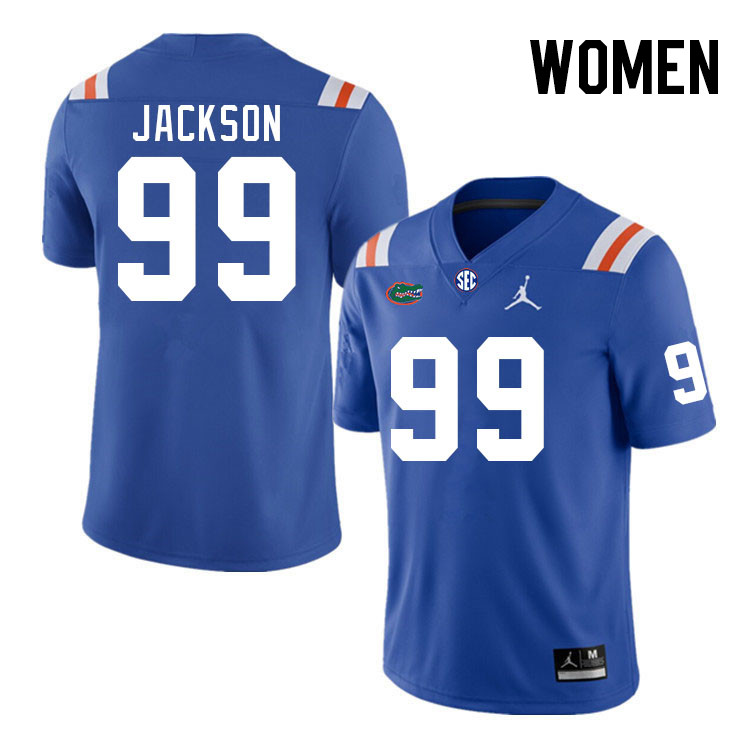 Women #99 Cam Jackson Florida Gators College Football Jerseys Stitched-Retro